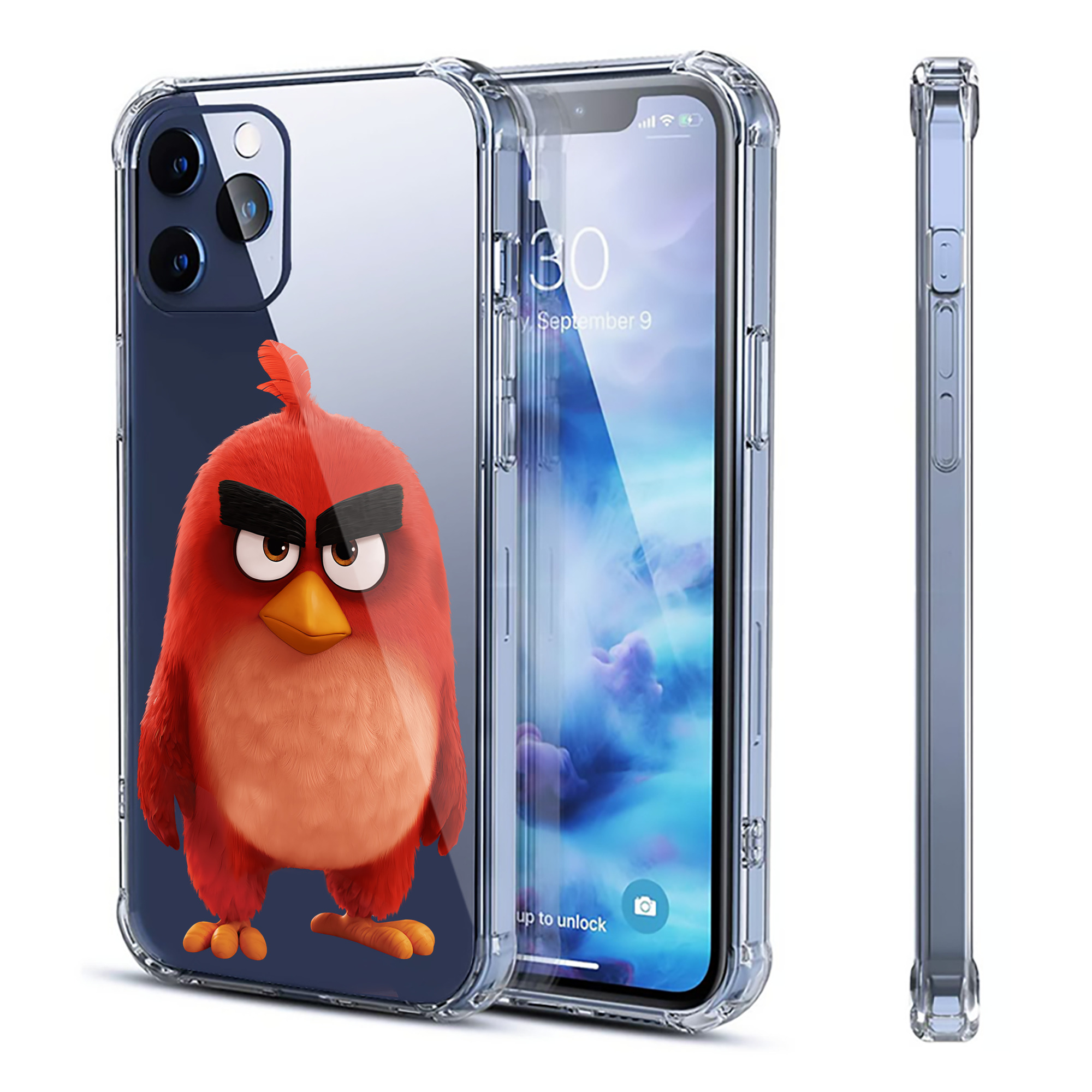 （画像用） Angry Birds アングリーバード 【iPhone 12シリーズ対応】透明スマホケース（クリアソフトケース）